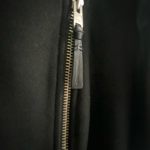 MACKAGE BLACK WOOL/LEATHER BELTED COAT - Picture 15 of 15